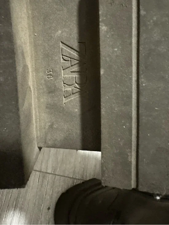 Zara Olive Green Lace-Up Combat Boots with Chunky Sole - Picture 6 of 8